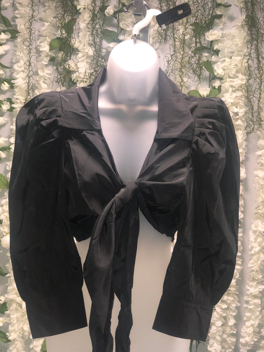 Sexy Tie Up Crop Top Black