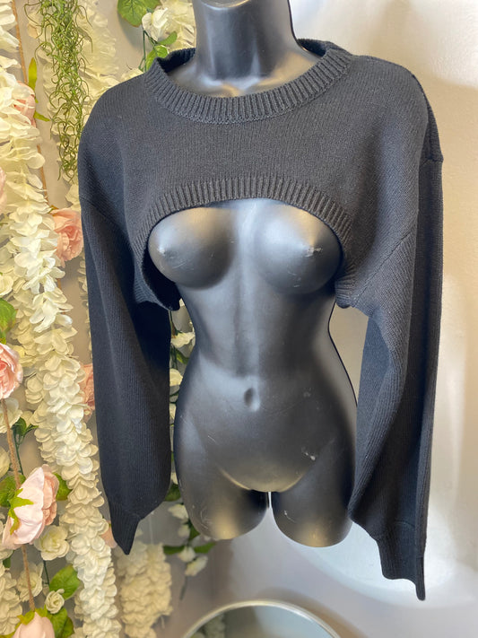 SWEATER CROPPED TOP