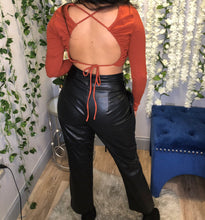 Load image into Gallery viewer, Pumpkin Spice Open Back Crop Top
