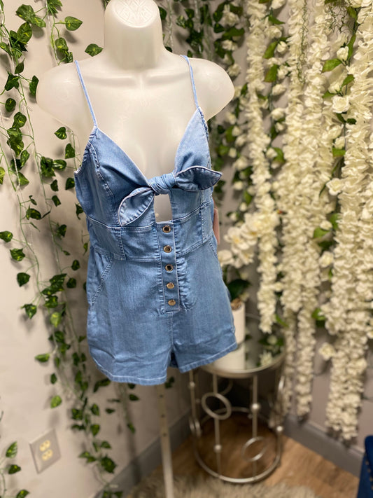 Times Up Denim romper